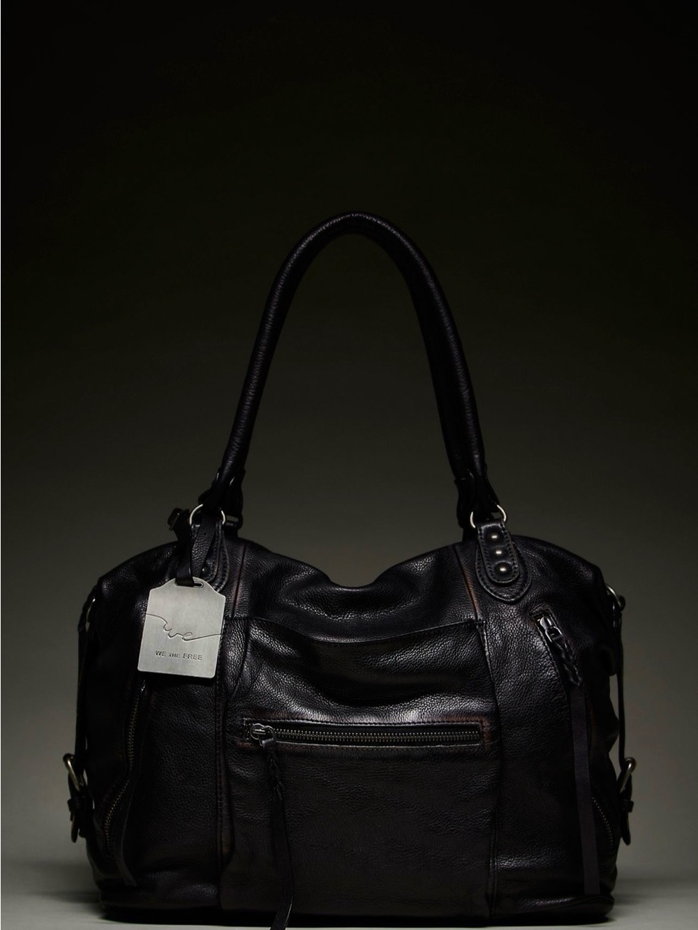 Free People We The Free Asher Tote Black Shoulder Bag